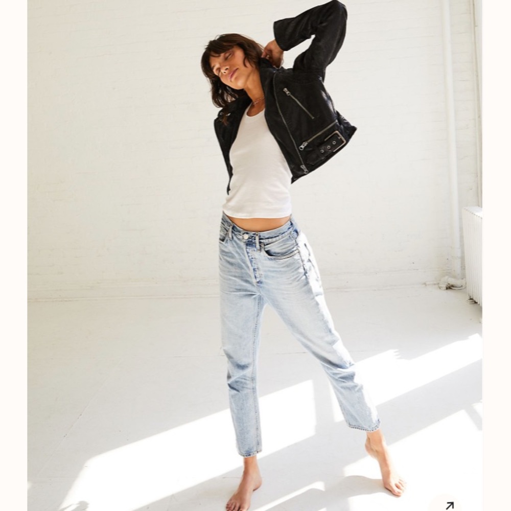 Free People black moto jacket